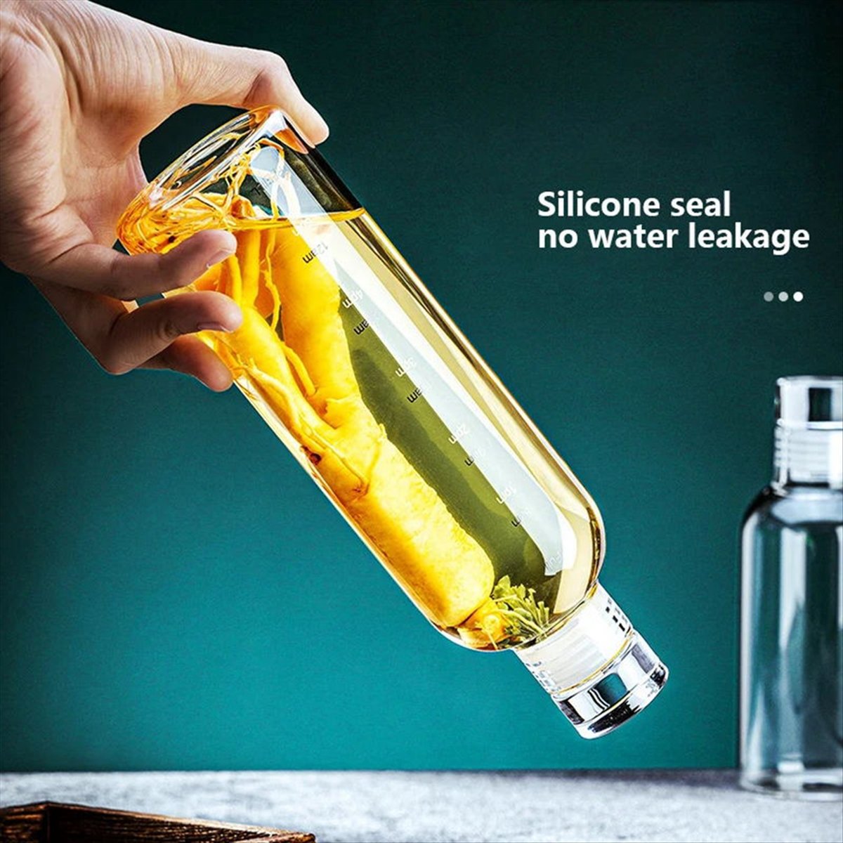 Outdoor Sport Glass Water Bottle - Oké 1000 ml glazen sportwaterfles met