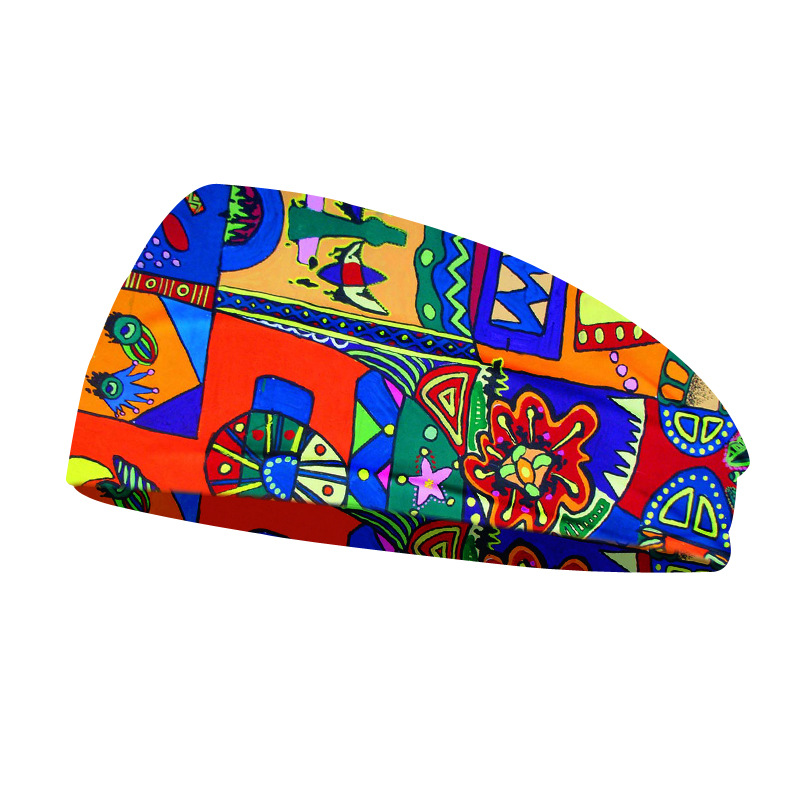 Outdoor Sport Gym - Creatieve Graffiti Unisex Elastische Yoga Hoofdband