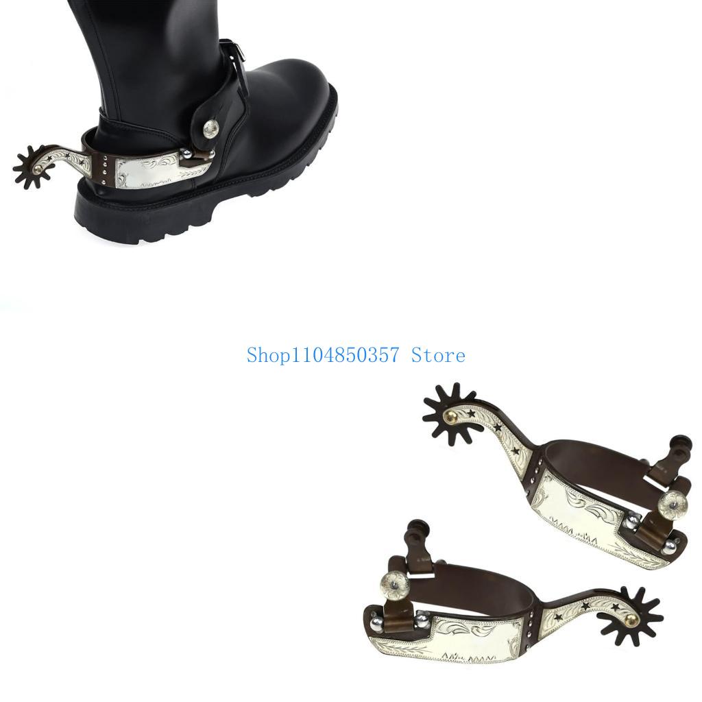 Brushing Boot Horse - 5ASD Western Cowboy Spor met Rowel