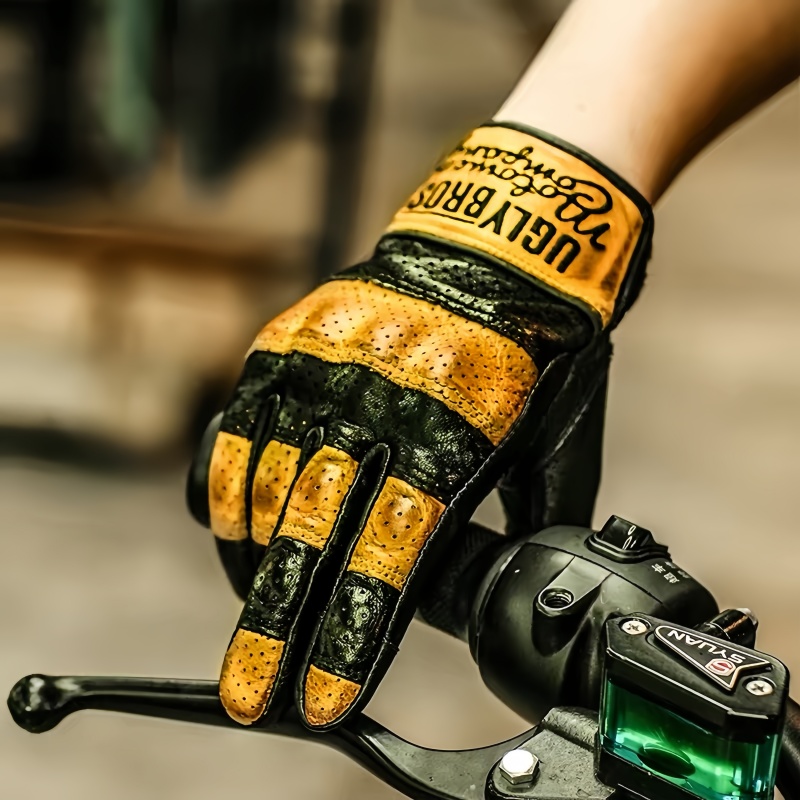 Horse Riding Glove - Uglybros Unisex Echt Lederen Motorhandschoenen Retro