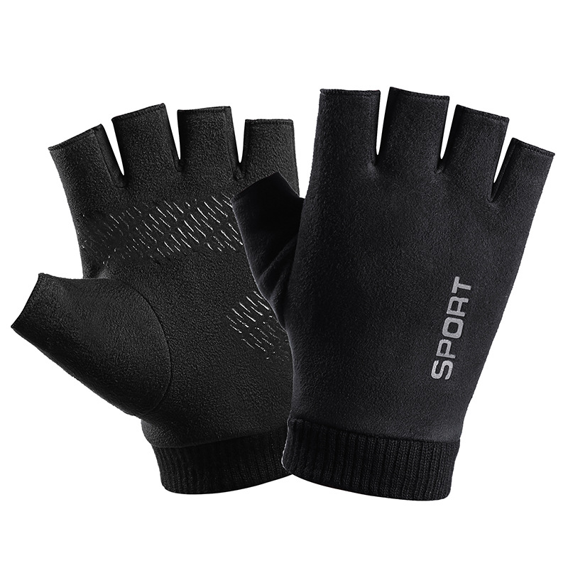 Horse Riding Glove - Mannen Winter Suède Pluche Dikke Half