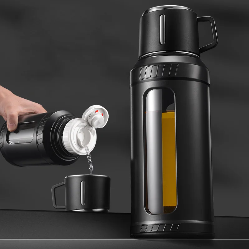Outdoor Sport Glass Water Bottle - Grote capaciteit 2L glazen waterfles met