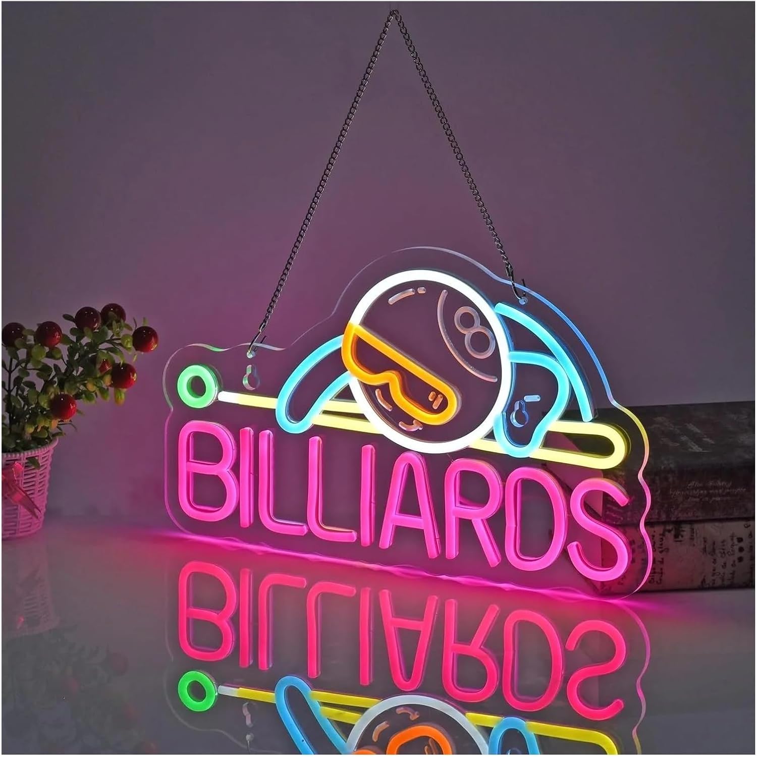 Biljart 8 Ball LED Neon Licht  - Outdoor Sports Hall recensie en prijs